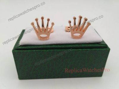 Best Replica Rolex Cufflinks Rose Gold Cufflinks In Stock